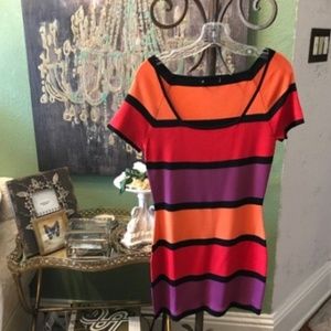 Venus red purple orange blu dress size M